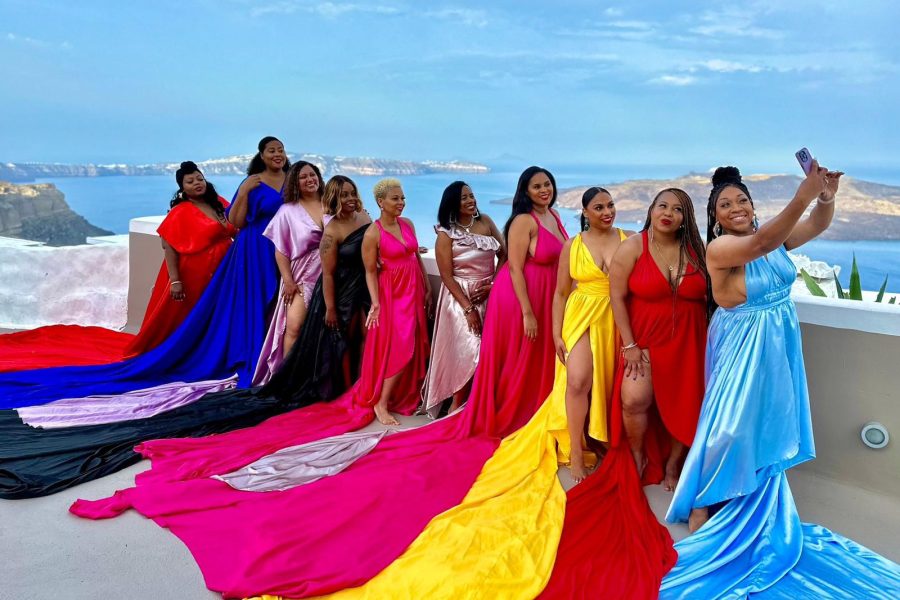 Fotografía con vestidos de vuelo en Punta Cana