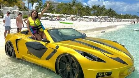 Jet Car in the Ocean